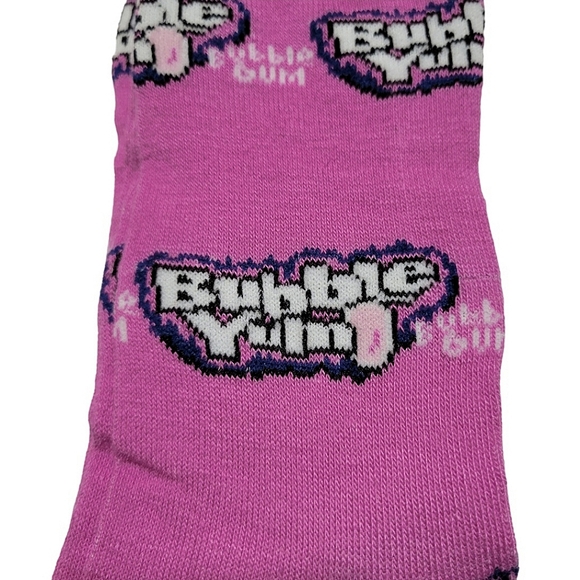 3/$20 Bubble Yum Gum Crew Crazy Socks Mens Womens Pink Unique Fun - Picture 4 of 5